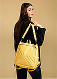 Рюкзак-сумка жіночий, шкільний, для дівчинки підлітка старшокласниці 8 - 11 клас, студентки, жовтий, фото 2