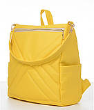 Рюкзак-сумка жіночий, шкільний, для дівчинки підлітка старшокласниці 8 - 11 клас, студентки, жовтий, фото 6