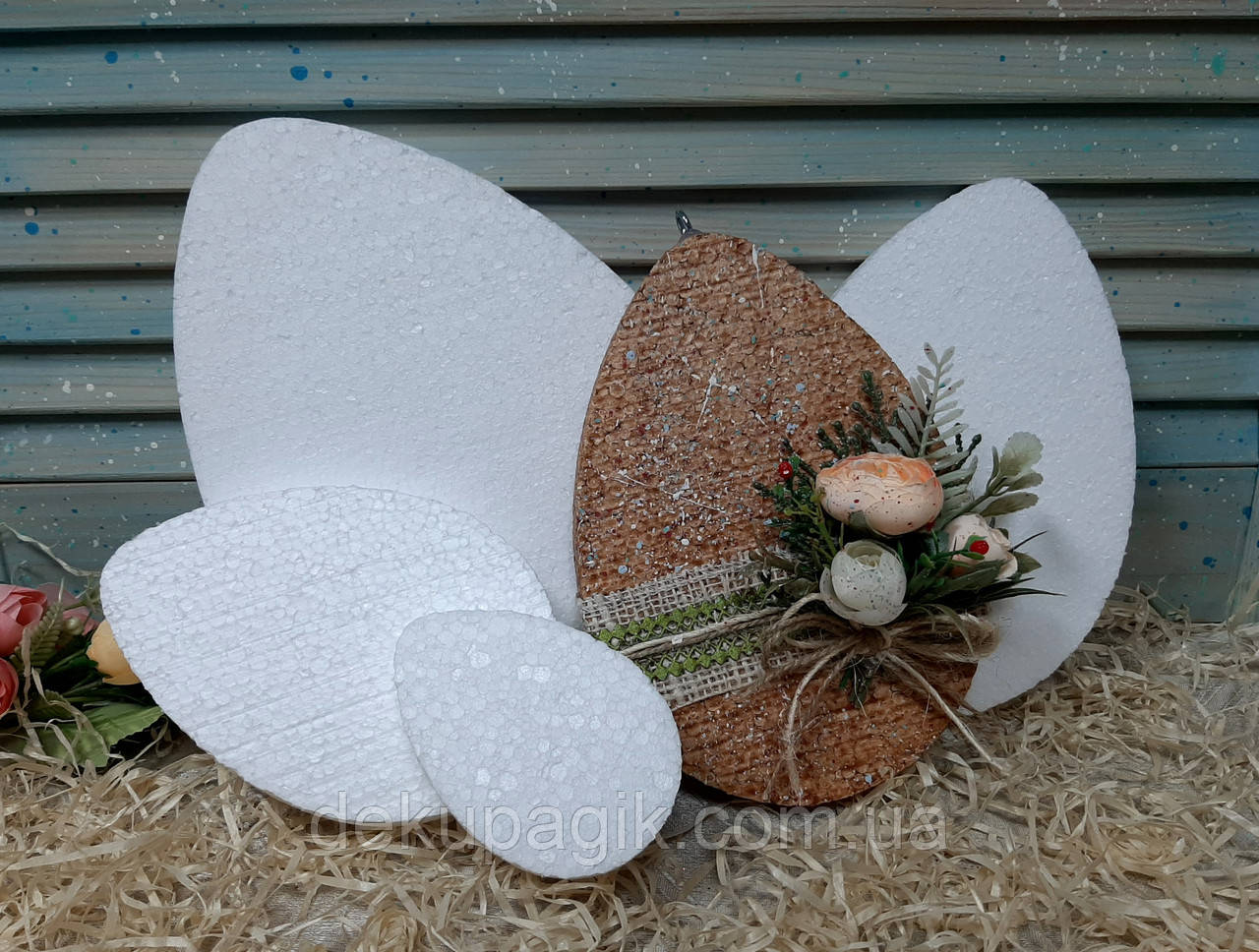 Яйце з пінопласту плоске 20*2см, фото 1