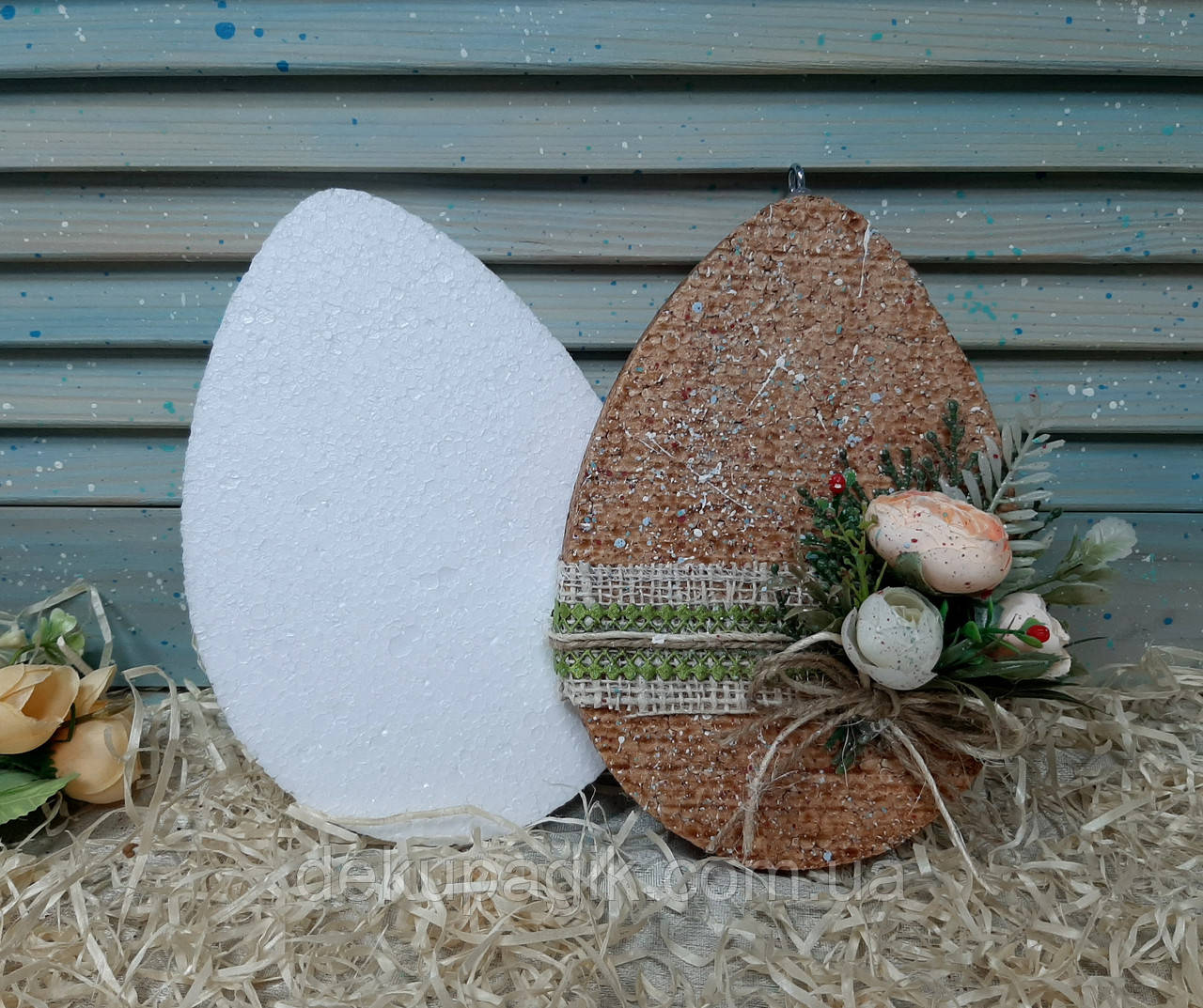 Яйце з пінопласту плоске 30см, фото 1