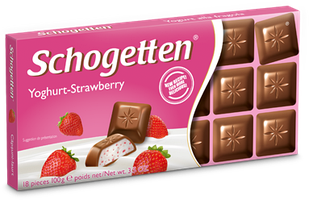 Шоколад "Schogetten Yoghurt-Strawberry" ( Шогеттен полуниця з йогуртом) Німеччина, 100г