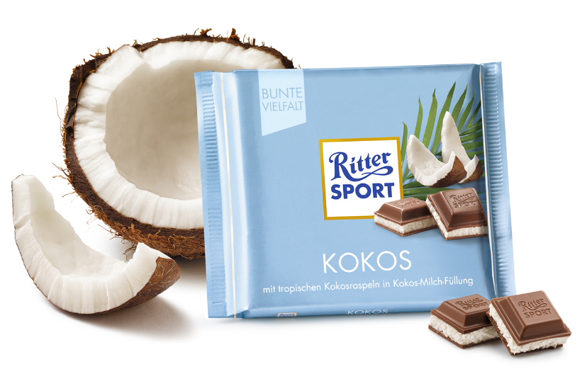 Шоколад Ritter Sport Kokos Німеччина 100г