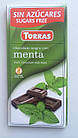 Шоколад чорний без цукру Torras з м'ятою Іспанія 75 г, фото 2