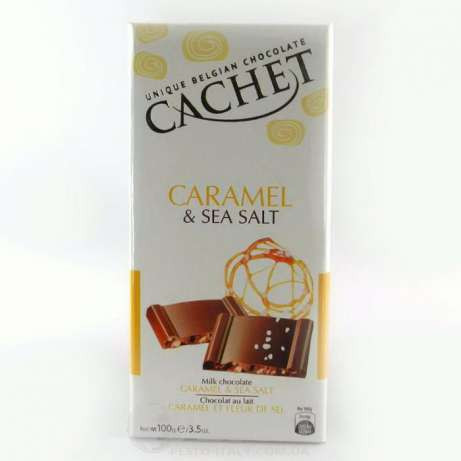 Шоколад Cachet (Кашет) молочний з карамеллю і сіллю Бельгія 100г