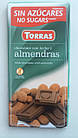 Шоколад молочний без цукру Torras з мигдалем 75 г Іспанія (12 шт/1 уп), фото 3
