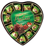Цукерки Pralines (Праліне фундука з зерновими серцями в молочному шоколаді) Maitre Truffout Австрія 165г
