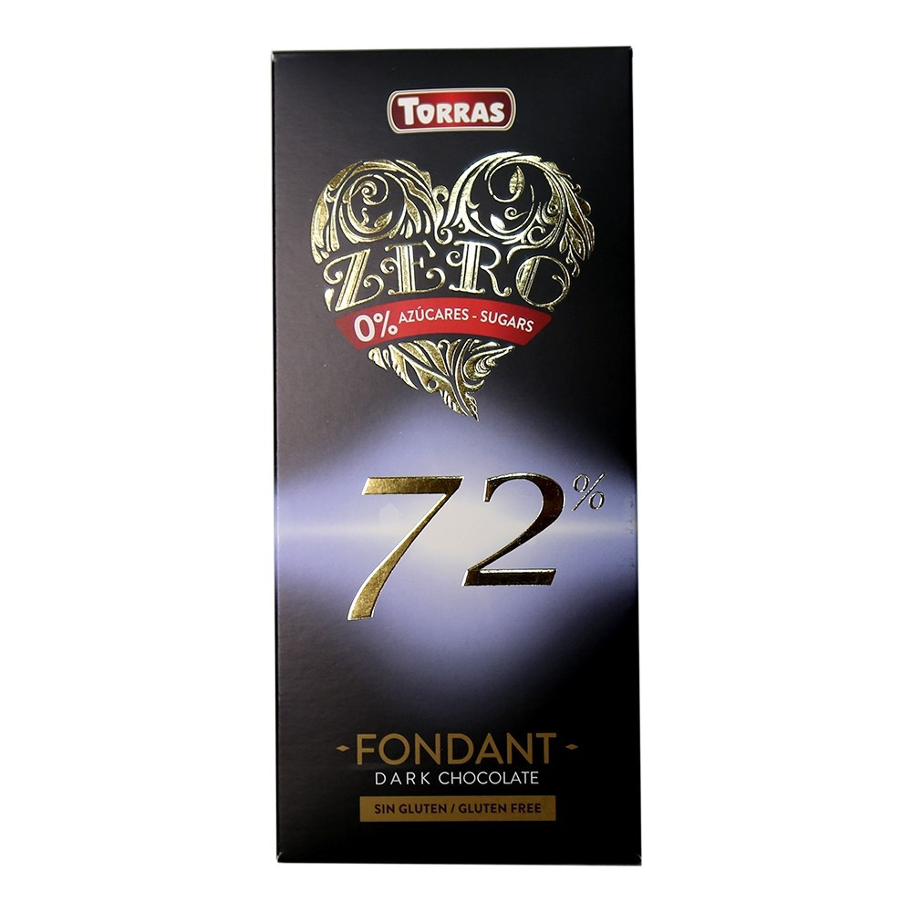 Шоколад чорний без цукру Torras ZERO 72 % какао 100 г Іспанія (опт 5 шт), фото 1