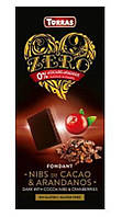 Черный шоколад без сахара Torras ZERO with cocoa nibs and cranberries с какао-бобами и клюквой Испания 125 г