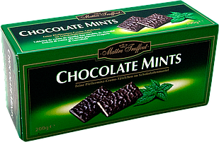 Шоколад (цукерки) Mints (м'ята) Maitre Truffout Австрія 200г (опт 5 шт)
