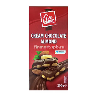 Шоколад молочний Fin Carre (з цільним мигдальним горіхом) 200 г Німеччина