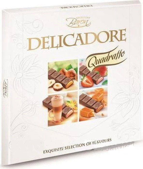 Шоколад порційний Baron Delicadore Quadratto 200 г Польща