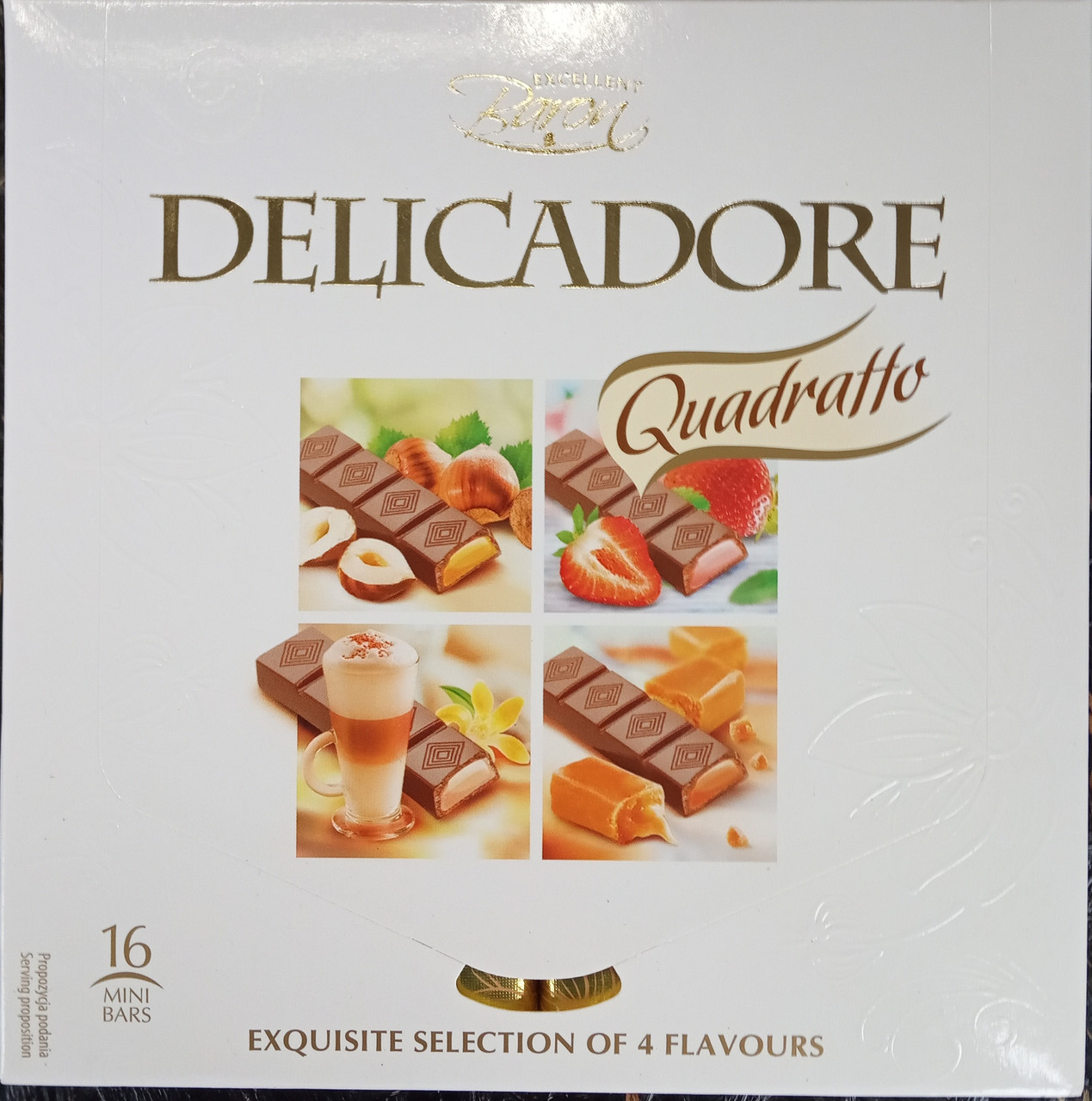 Шоколад порційний Baron Delicadore Quadratto 200 г Польща