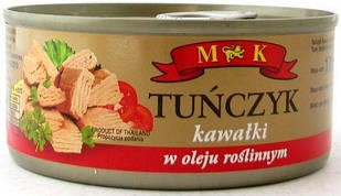 Тунець шматочками в олії Tunczyk kawalki M&K 170 г Польща