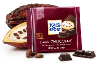 Шоколад Ritter Sport Чорний Dark 50% какао Ріттер Спорт 100 г Німеччина