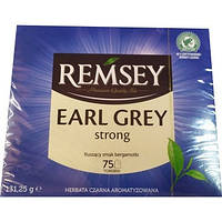 Черный чай Remsey Earl Grey Strong с бергамотом 75 пакетиков Польша