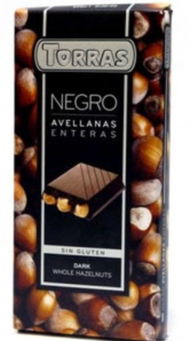Шоколад Чорний Торрас із суцільним фундуком Torras negro Avellanas без глютену 150 г Іспанія
