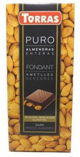 Шоколад чорний Torras Puro Almendras з мигдалем 200 г Іспанія