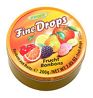 Льодяники (цукерки) Woogie Fine Drops (дрібні краплі) фруктовий мікс 200 г Австрія