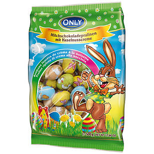 Великодні яйця з молочного шоколаду з горіховим праліне великі Only 500 г Австрія