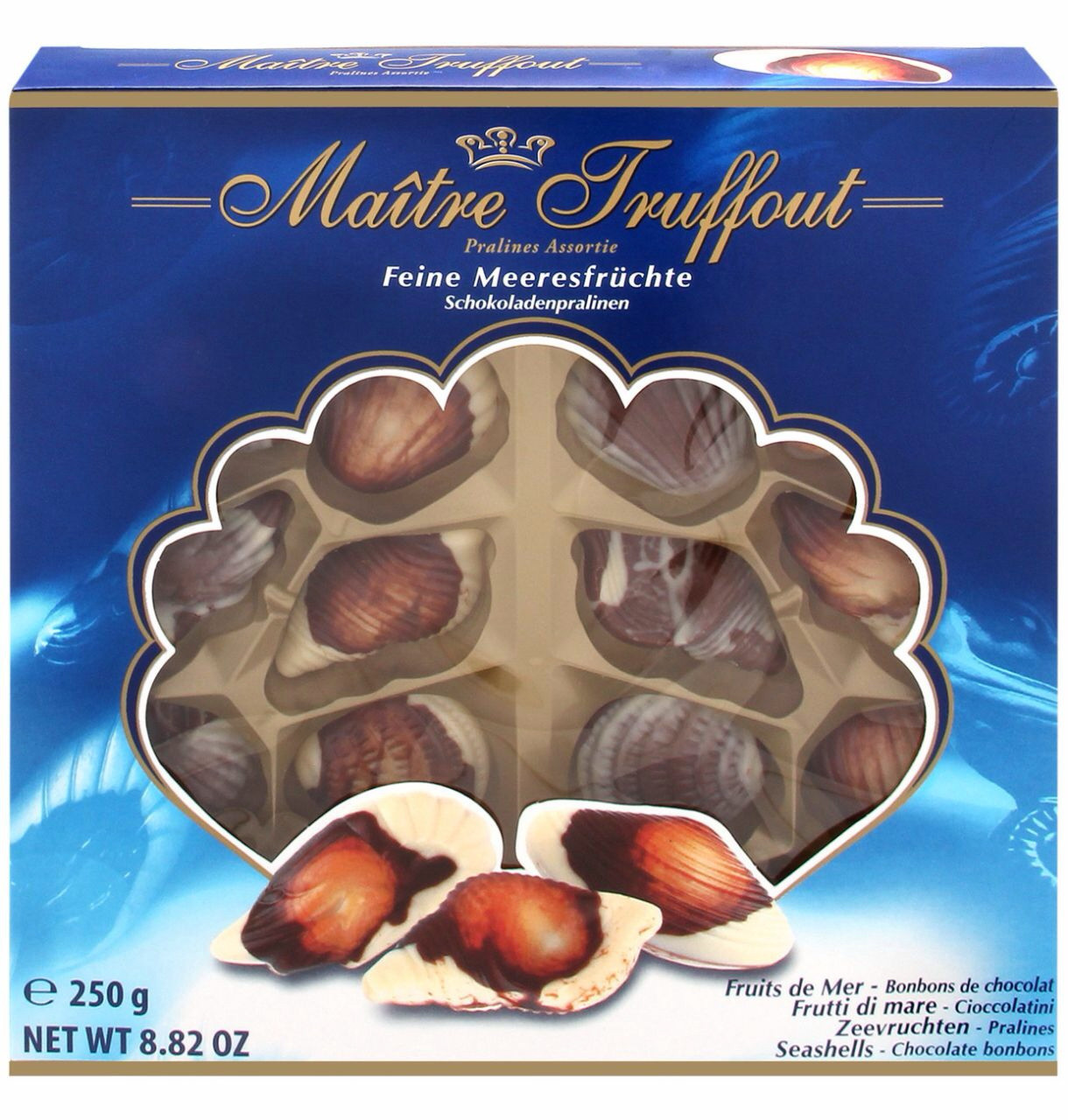 Цукерки Pralinen (Шоколадне праліне) Maitre Truffout Австрія 250г (12 шт/1 ящик)