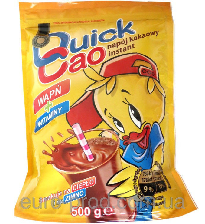 Дитяче какао Quick Cao Польща 500г (опт 5 шт)