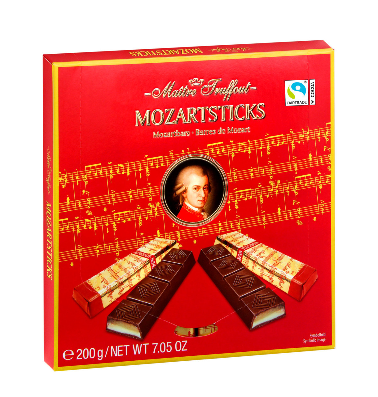 Шоколад Темний Mozartsticks Maitre Truffout 200 г Австрія (10 шт./1 уп)