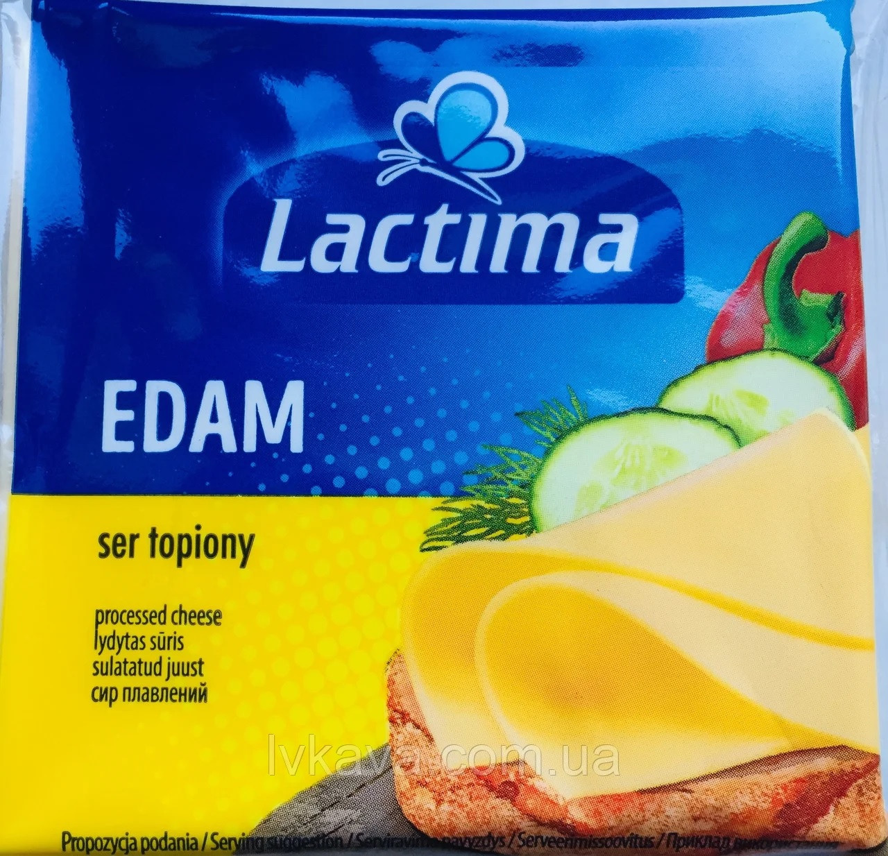 Сыр Плавленый Тостерный Lactima Edam Лактима Эдам 130 г Польша - фото 3 - id-p1389268470