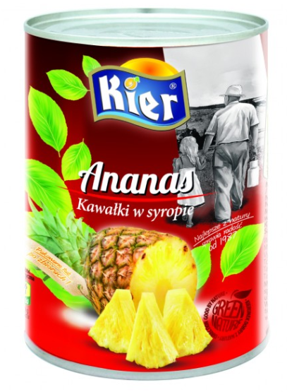 Ананас шматочками в сиропі Kier 565г Польща