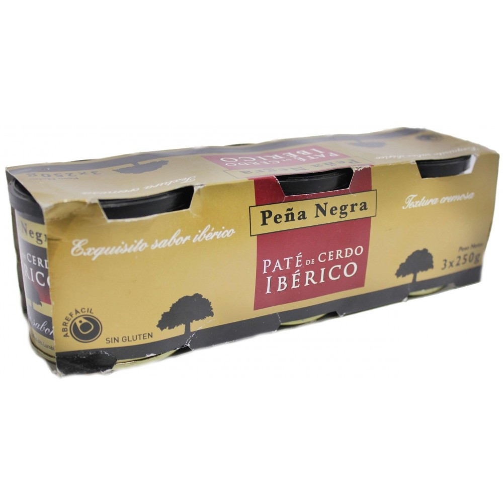Паштет з чорної іберійської свині Pena Negra Pate de Cerdo Iberico БЕЗ ГЛЮТЕНУ спайка 3x250 м Іспанія(3шт/1у), фото 1
