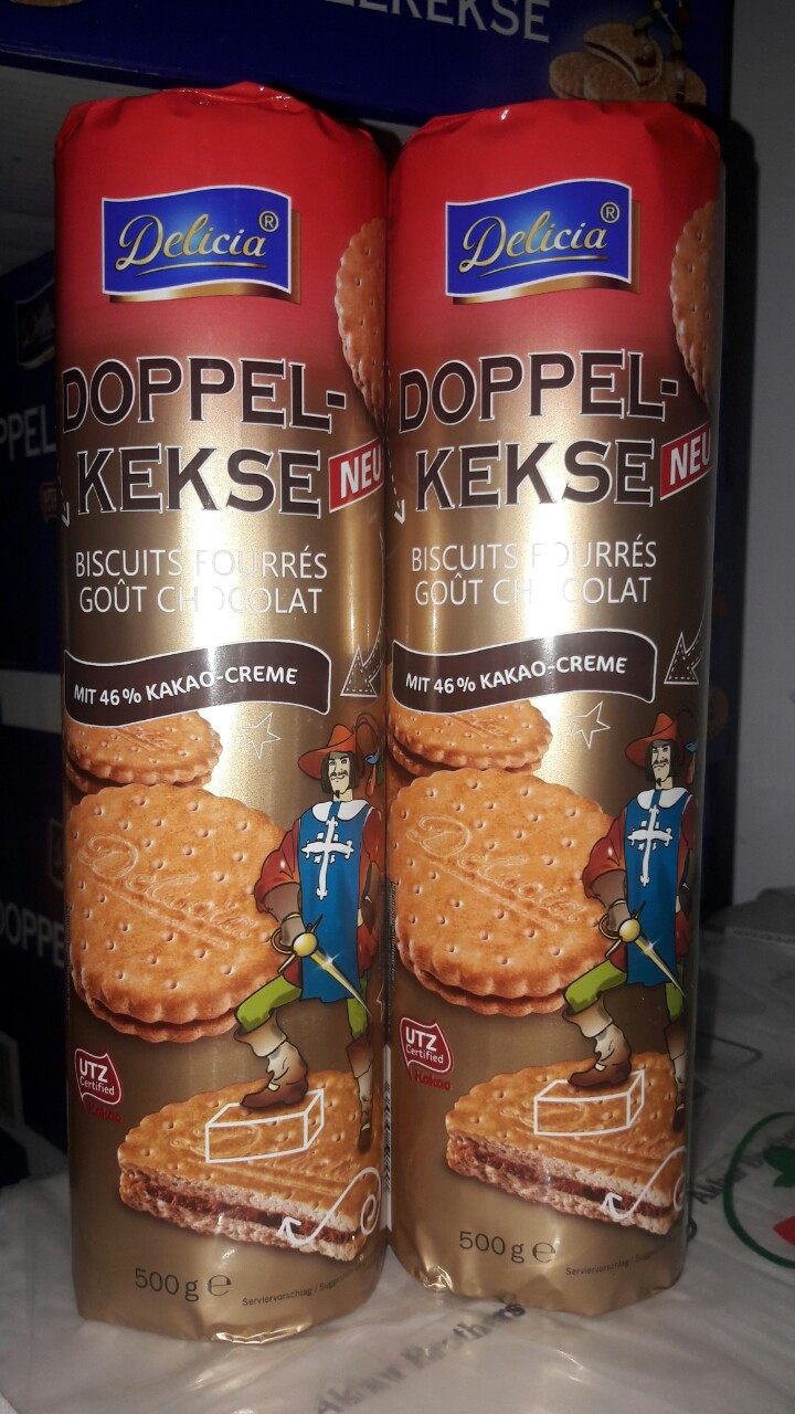 Печиво Delicia Doppel Kekse Kakao-Creme 500 g. Німеччина