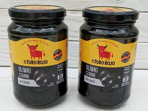 Оливки El Toro Rojo чорні без кісточки Oliwki Czarne Drylowane 340 г Іспанія