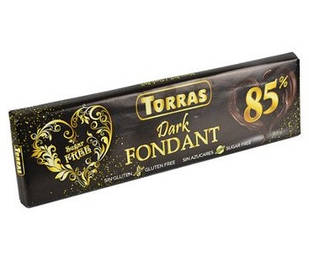 Шоколад чорний без цукру Torras Dark Fondant 85% какао 250 г Іспанія (опт 5 шт)