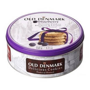 Печиво з чорницею і кокосом Old Denmark Blueberry в ж/б 150 г Данія