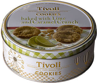Печиво з Лаймом і Карамельними Кранчами Tivoli Lime & Caramel в ж/б 150 г Данія