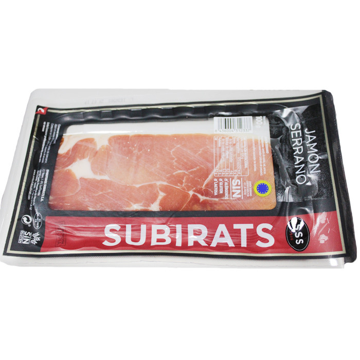 Хамон Subirats Jamon Serrano без лактози без глютену 100 г(5 шт/1 уп)