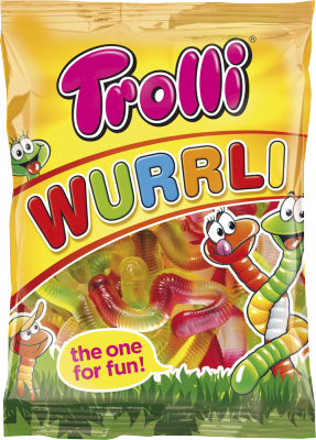 Желейні цукерки Trolli Worms Черв'ячки Троли 75 г Німеччина