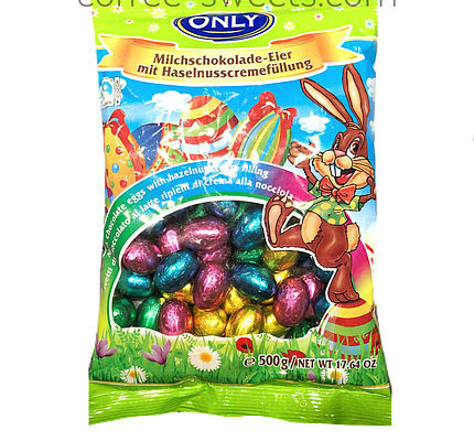 Великодні яйця з молочного шоколаду з горіховим праліне ONLY 500 g. Австрія