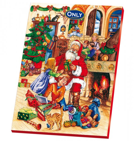 Адвент календар шоколадний Онлі Новорічний Only 50 г Австрія (опт 5 шт), фото 1