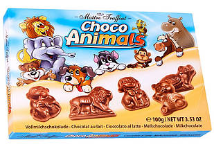 Шоколадні фігурки Maitre Truffout Choco Animals 100г Австрія (опт 3 шт)