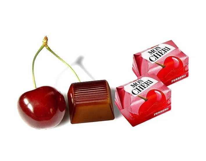 Цукерка Mon Cheri Piemont-Kirsche Праліне Ferrero 9 м Німеччина