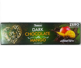 Шоколад чорний з манго без цукру і глютену Торрас Torras Zero Dark Mango 300 г Іспанія (опт 3 шт)