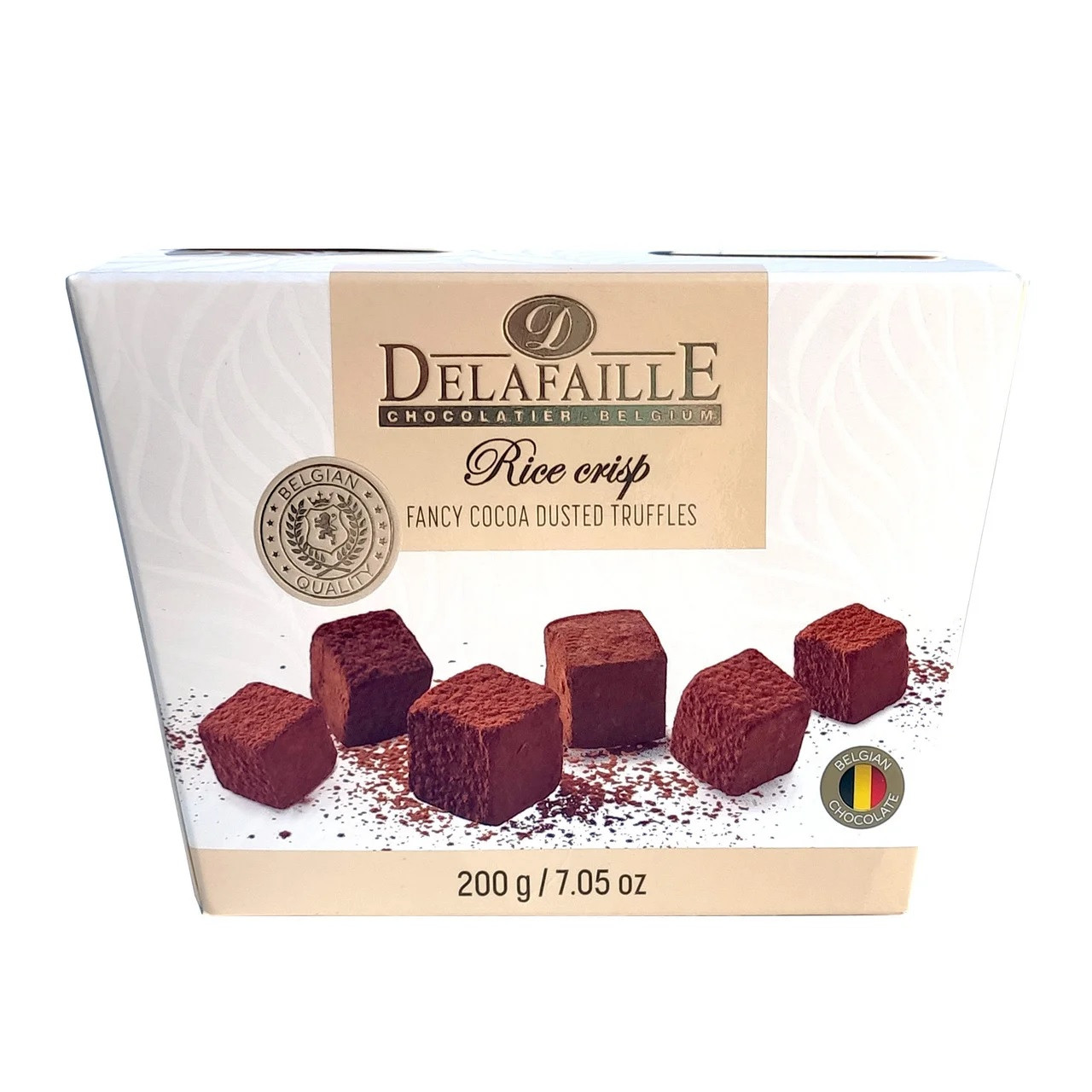 Цукерки трюфелі Delafaille Rise Crisp з рисовими кульками 200 г Бельгія