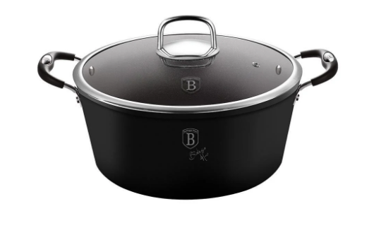 Каструля із кованого алюмінію з кришкою 6,1 л Berlinger Haus Black Professional Line BH 6124