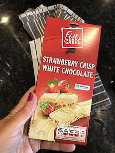 Шоколад білий Fin Carre з полуницею 200 г Німеччина