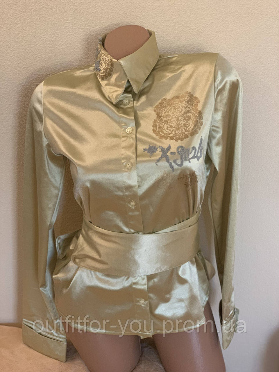Блузка женская нарядная с поясом (ID#1389302564), цена: 75 ₴, купить на ...