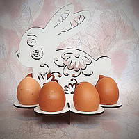 Подставка для пасхальных яиц (8шт) и пасхи "Зайчик"