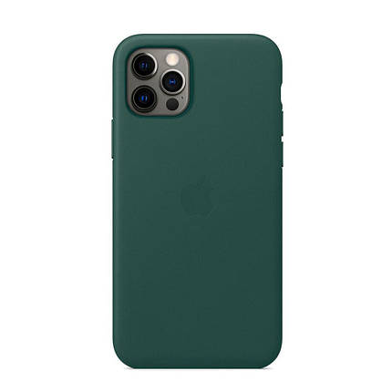 Чохол накладка xCase для iPhone 12 Pro Max Leather case with Full MagSafe Green, фото 1