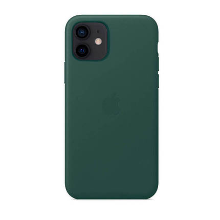 Чохол накладка xCase для iPhone 12 Mini Leather case with Full MagSafe Green, фото 1