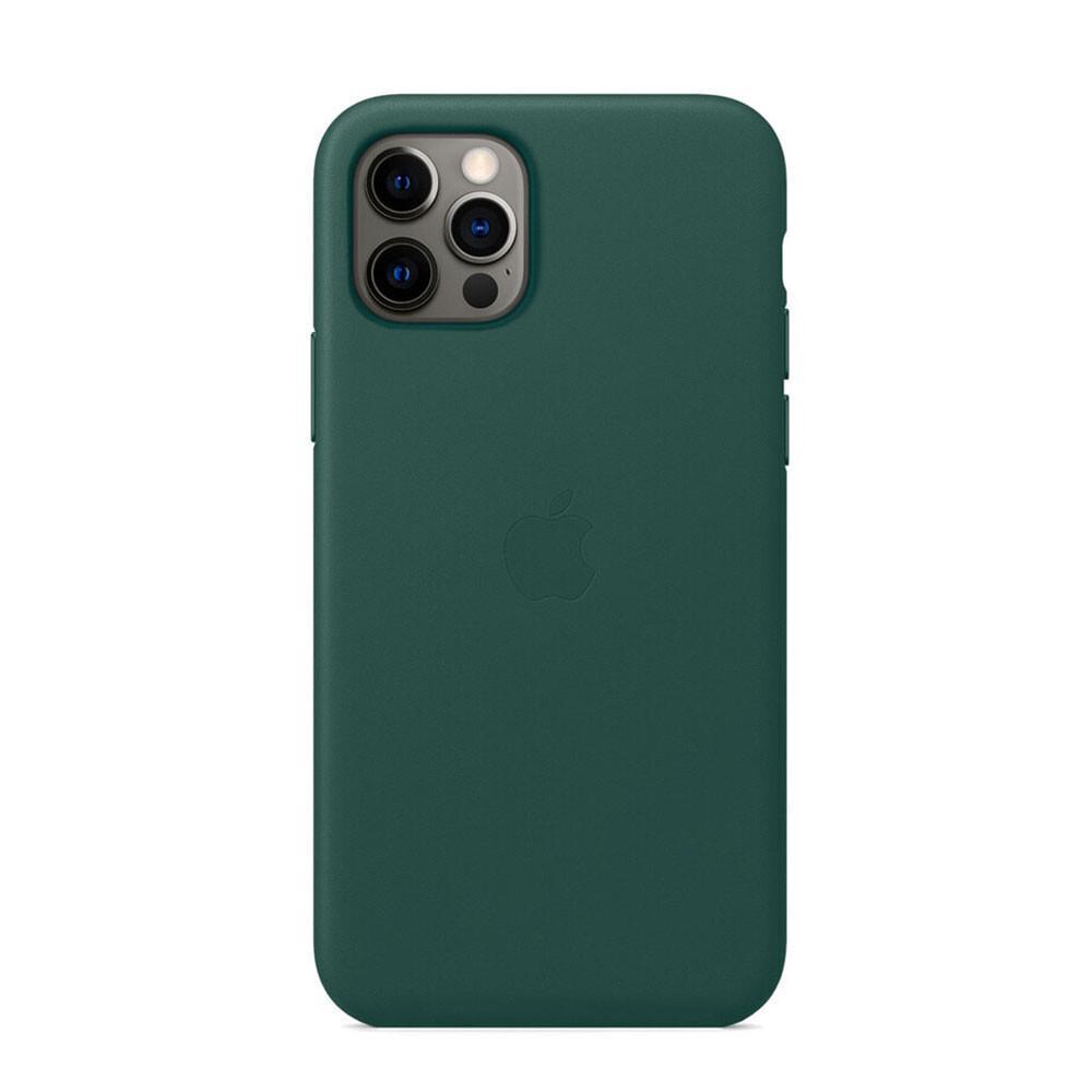Чохол накладка xCase для iPhone 12 Pro Max Leather case with Full MagSafe Green