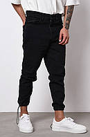 Мужские штаны джоггеры на резинке, джинсы мужские черные с манжетами 100% хлопок Турция